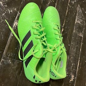 Adidas Messi neon green soccer cleats